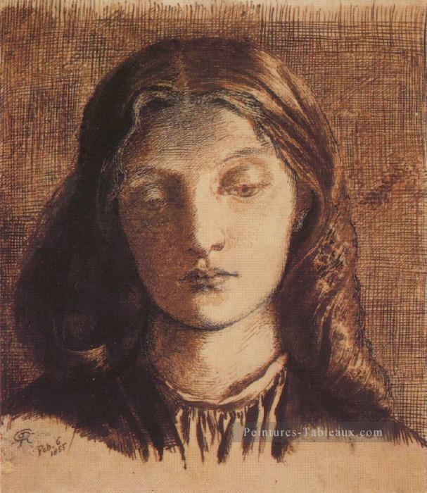 Portrait d’Elizabeth Siddal préraphaélite Confrérie Dante Gabriel Rossetti Peintures à l'huile